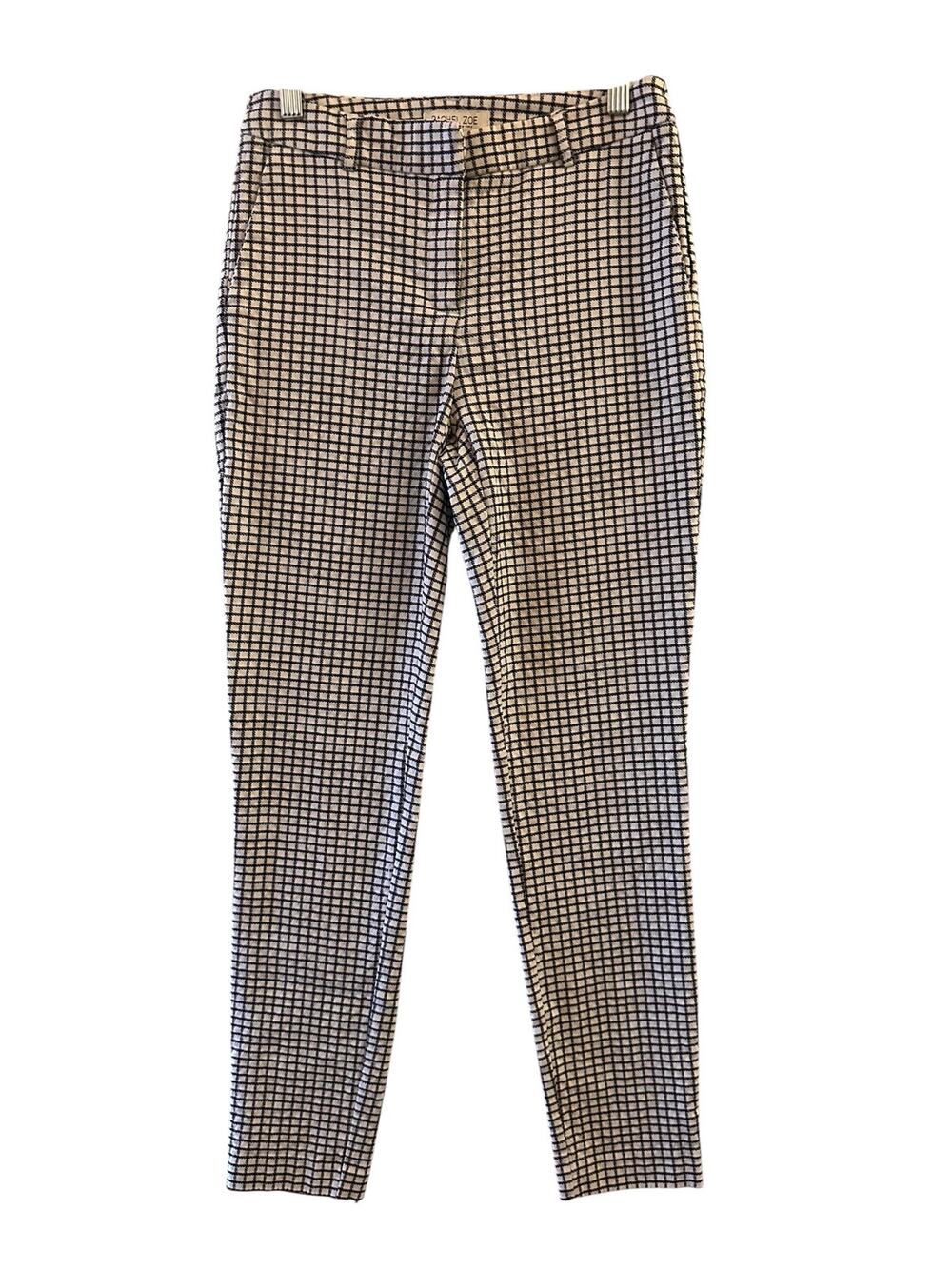 Rachel Zoe Black White Checkered Skinny Ankle Pants Women Sz 2